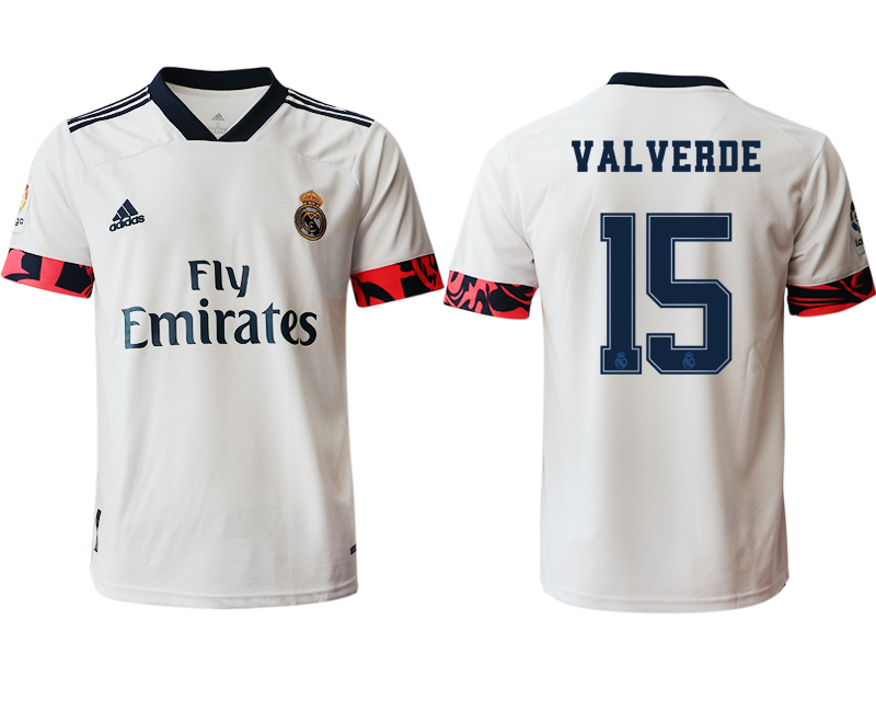 Men 2020-2021 club Real Madrid home aaa version #15 white Soccer Jerseys2->real madrid jersey->Soccer Club Jersey